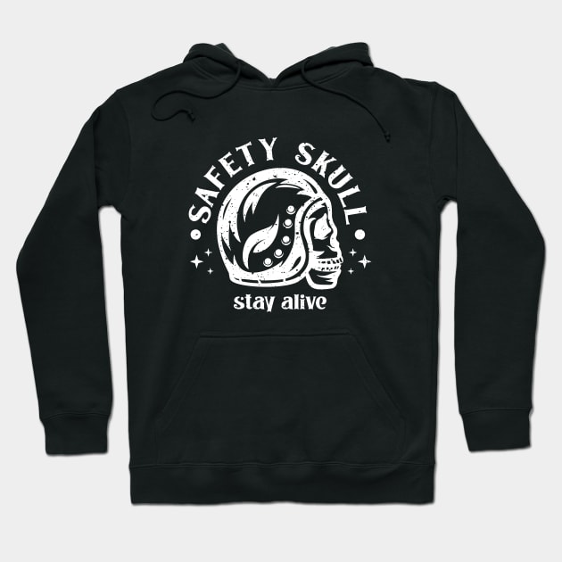 Safety Skull Stay Alive Hoodie by VEKTORKITA